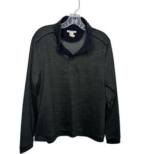 carbon2cobalt Men’s Long Sleeve Button Neck Pullover Dark‎ Green Size S Casual